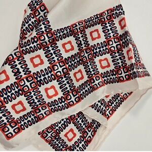 Vintage Sulka Silk Pocket Square Made in Italy Hand Rolled Retro Geometric